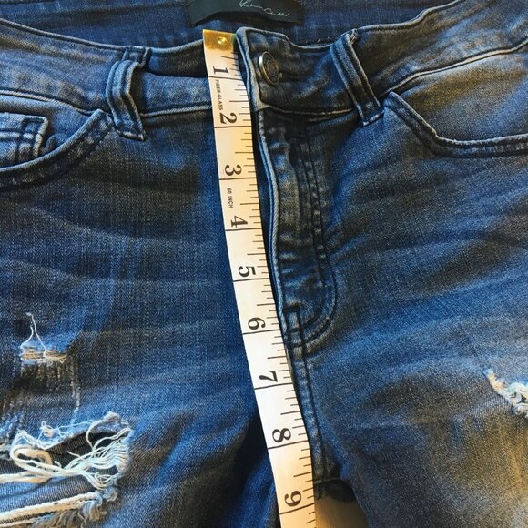 KanCan Jeans Mid-Rise Skinny Slim Fit Distressed  Size 9/28 Stretch - Picture 8 of 12